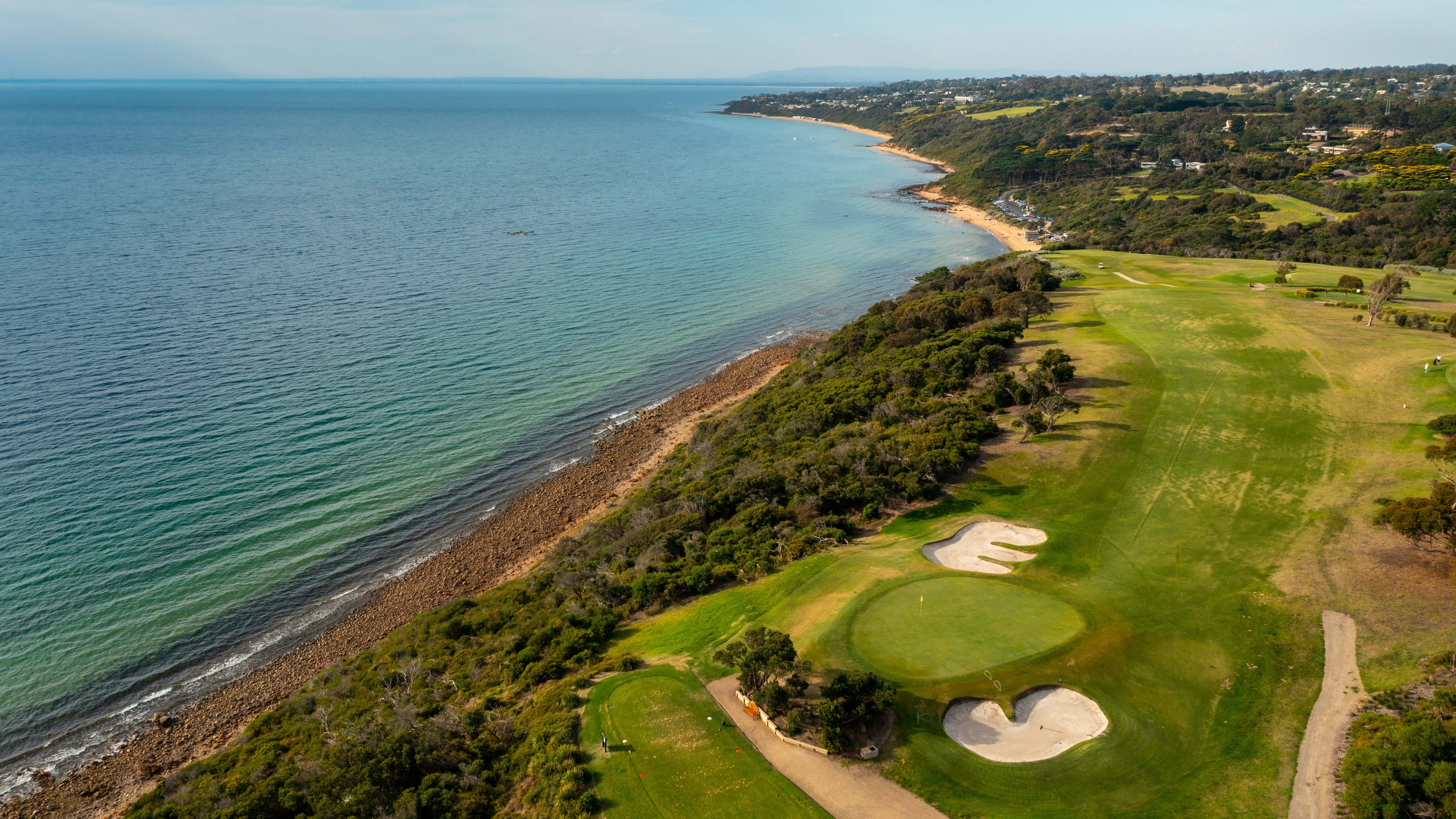 Coastal golf course landscape on the Mornington Peninsula